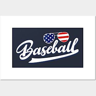 Baseball American Flag Sunglasses Posters and Art